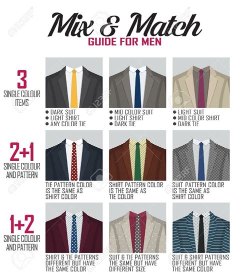 suit tie color chart.